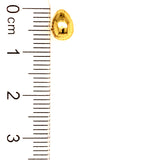 Aretes (gota) para bebés en oro amarillo 10kt.