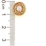 Aretes para bebés con circones en oro amarillo 10kt.