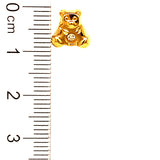 Aretes (osito) para bebés con circones en oro amarillo 10kt.