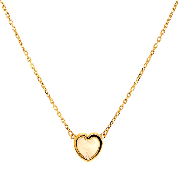 Collar (corazón) en oro amarillo 18kt. 45cm
