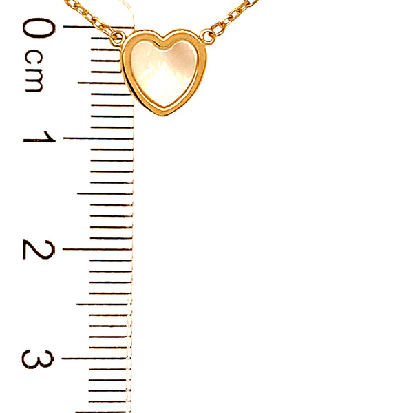 Collar (corazón) en oro amarillo 18kt. 45cm