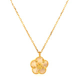 Collar (trébol) en oro amarillo 18kt. 45cm