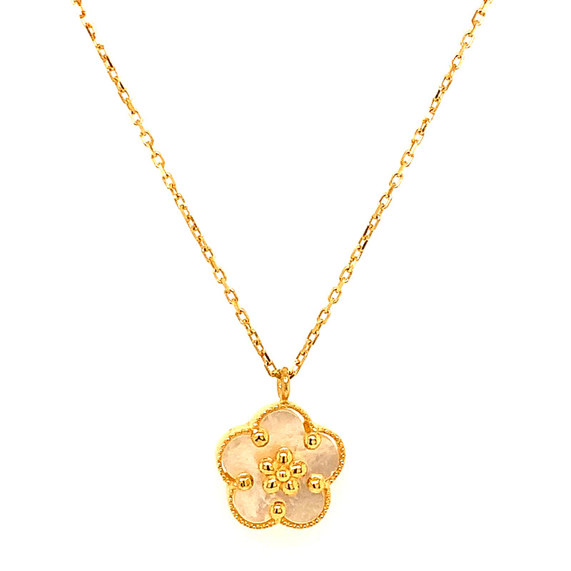 Collar (trébol) en oro amarillo 18kt. 45cm