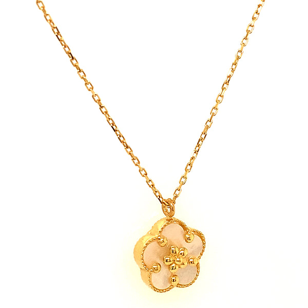 Collar (trébol) en oro amarillo 18kt. 45cm