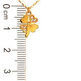 Collar (trébol) con circones en oro amarillo 18kt. 45cm