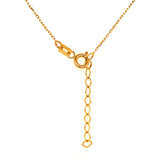 Collar (trébol) con circones en oro amarillo 18kt. 45cm