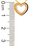 Collar (corazón) con circones en oro amarillo 18kt. 45cm