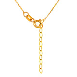 Collar (corazón) con circones en oro amarillo 18kt. 45cm