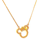 Collar  con circones en oro amarillo 18kt. 45cm