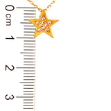 Collar (estrella) con circones en oro amarillo 18kt. 45cm