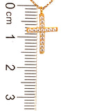Collar (cruz) con circones en oro amarillo 18kt. 45cm