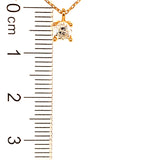 Collar (solitario) con circón en oro amarillo 18kt. 45cm