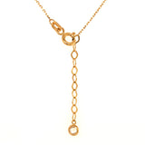 Collar (solitario) con circón en oro amarillo 18kt. 45cm