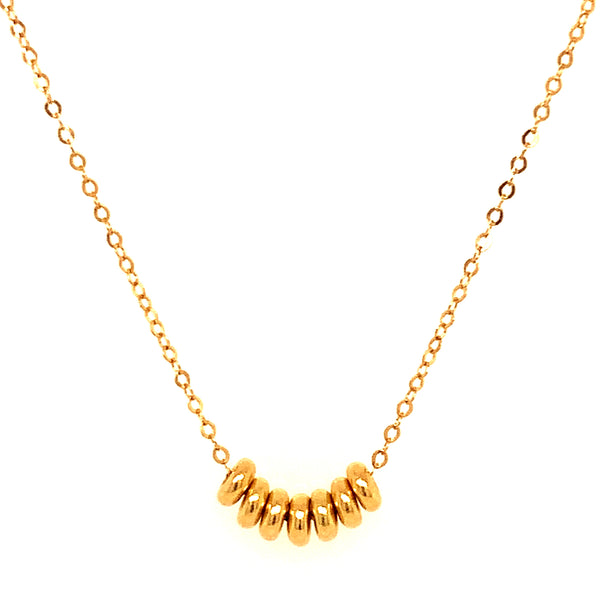 Collar (aros) en oro amarillo 18kt. 45cm