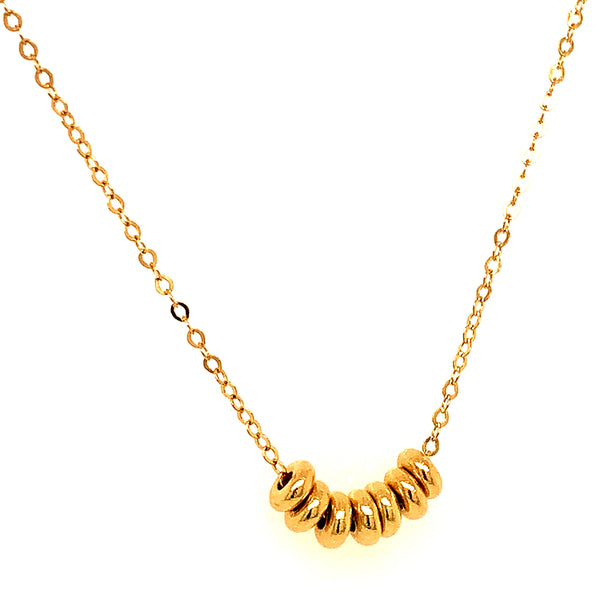 Collar (aros) en oro amarillo 18kt. 45cm