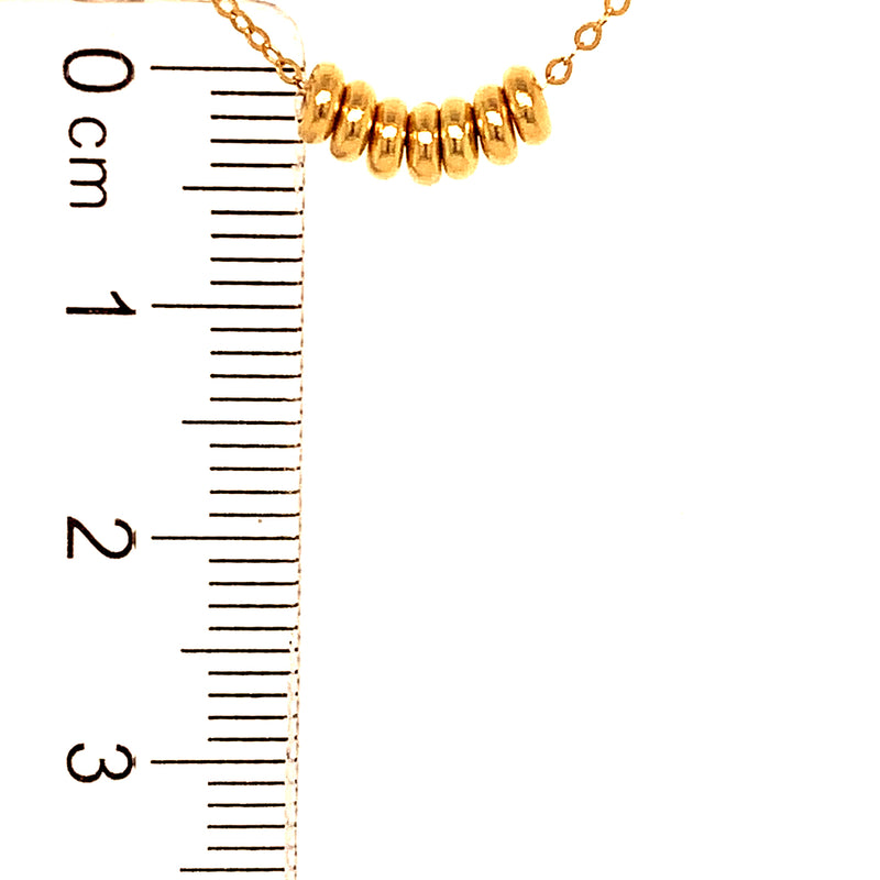 Collar (aros) en oro amarillo 18kt. 45cm