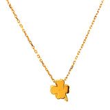 Collar (trébol) en oro amarillo 18kt. 45cm