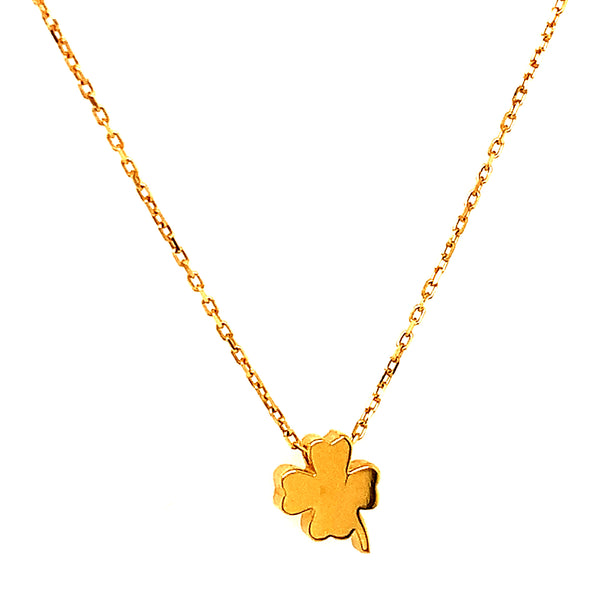 Collar (trébol) en oro amarillo 18kt. 45cm