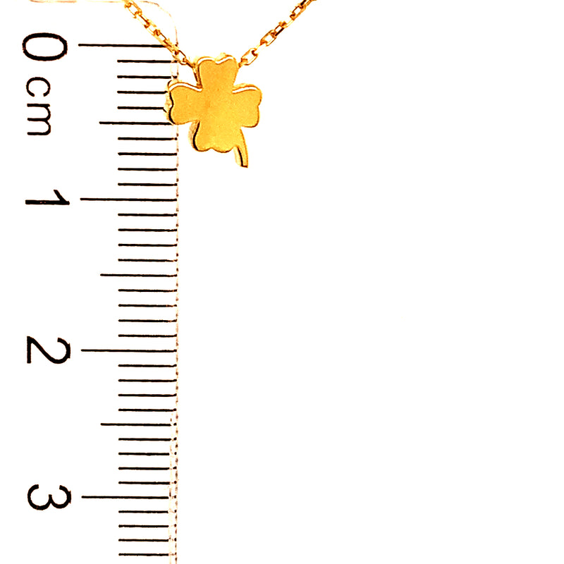 Collar (trébol) en oro amarillo 18kt. 45cm