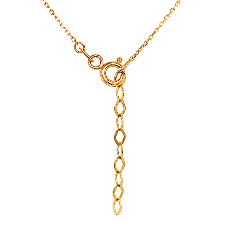 Collar (corazones) en oro amarillo 18kt. 45cm
