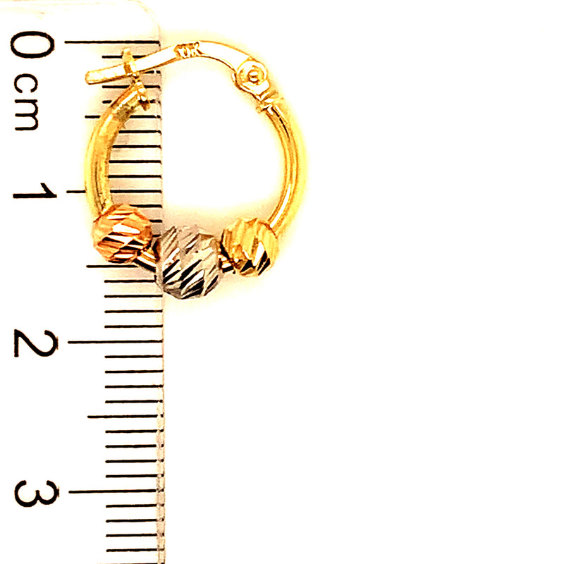 Argollas (HC) en oro tres tonos 10kt.