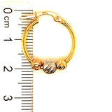 Argollas (HC) en oro tres tonos 10kt.