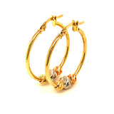 Argollas (HC) en oro tres tonos 10kt.