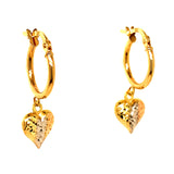 Argollas (HC) en oro tres tonos 10kt.