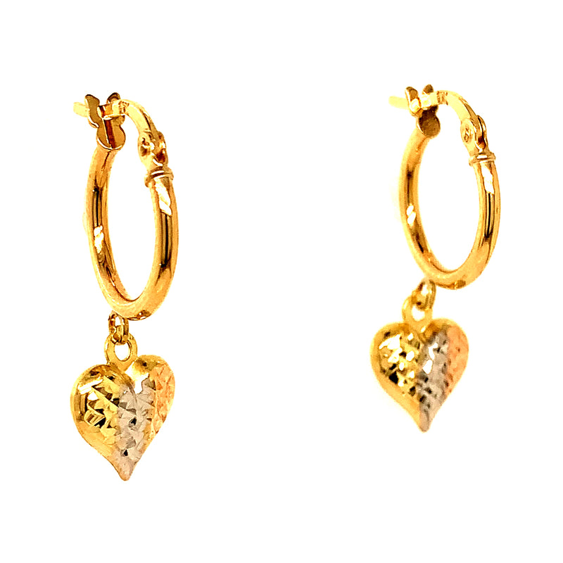 Argollas (HC) en oro tres tonos 10kt.