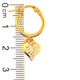 Argollas (HC) en oro tres tonos 10kt.