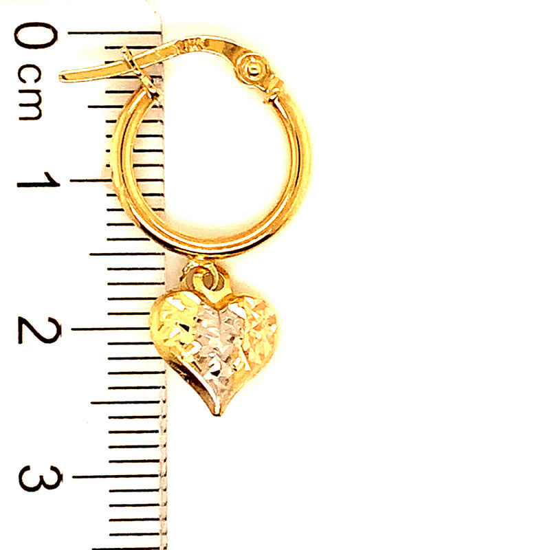 Argollas (HC) en oro tres tonos 10kt.