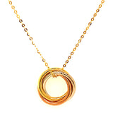 Collar en oro tres tonos 10kt. 45cm