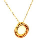 Collar en oro tres tonos 10kt. 45cm