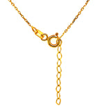 Collar (corazón) con circones en oro amarillo 10kt.  45cm