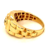 Anillo con circones en oro amarillo 10kt.