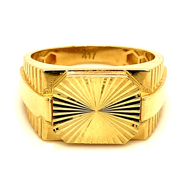 Anillo para caballero en oro amarillo 10kt.