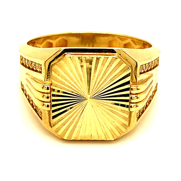 Anillo para caballero en oro amarillo 10kt.