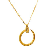 Collar con circones en oro amarillo 10kt.  42/45cm