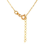 Collar con circón en oro amarillo 10kt.  43/45cm