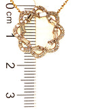 (LD) Collar con diamantes de laboratorio en oro amarillo 10kt. 40.5/46cm D-0.40Cts.