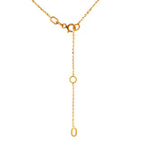 (LD) Collar con diamantes de laboratorio en oro amarillo 10kt. 40.5/46cm D-0.40Cts.