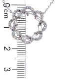 (LD) Collar con diamantes de laboratorio en oro blanco 10kt. 40.5/46cm D-0.40Cts.