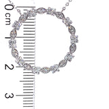 (LD) Collar con diamantes de laboratorio en oro blanco 10kt. 40.5/46cm D-0.35Cts.