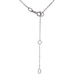 (LD) Collar con diamantes de laboratorio en oro blanco 10kt. 40.5/46cm D-0.10Cts.