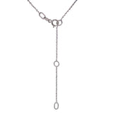 (LD) Collar con diamantes de laboratorio en oro blanco 10kt. 40.5/46cm D-0.10Cts.