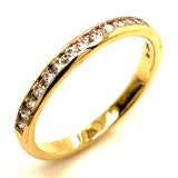 (LD) Set de anillos con diamantes de laboratorio en oro amarillo 14kt.