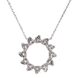 (LD) Collar con diamantes de laboratorio en oro blanco 10kt. 40.5/46cm D-0.40Cts.