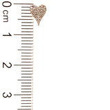 (LD) Aretes (corazón) con diamantes de laboratorio en oro amarillo 10kt. D-0.10Cts.