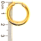 Huggies en oro amarillo 10kt.