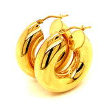Argollas (HC) en oro amarillo 10kt.